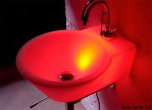 تزیین حمام با نور هالوژن